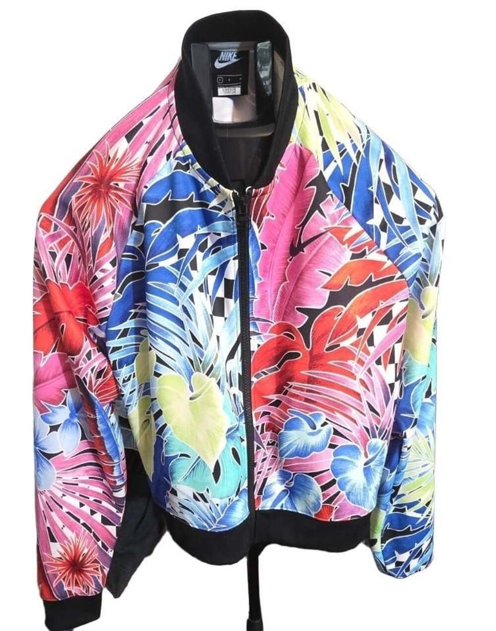 Nike Hyper Femme Cropped Track Jacket Tropical Floral Full Zip Size Large